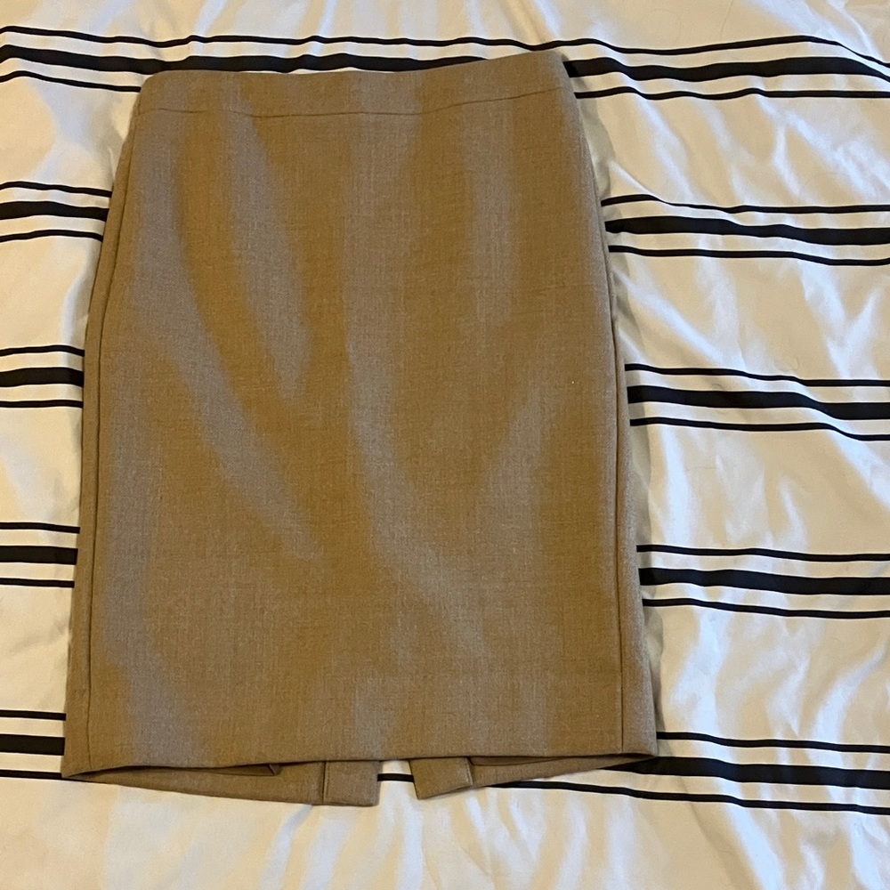 J. Crew Tan Pencil Skirt